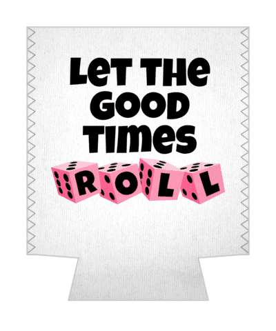 let the good times roll dice bunco white stickers, magnet