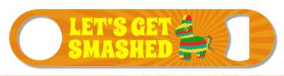 lets get smashed pinata orange burst rays stickers, magnet