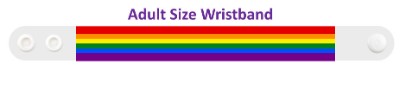 lgbt colors rainbow white wristband