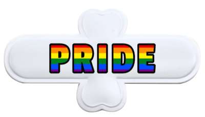 lgbt pride lettering stickers, magnet