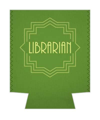 librarian classic fancy stickers, magnet