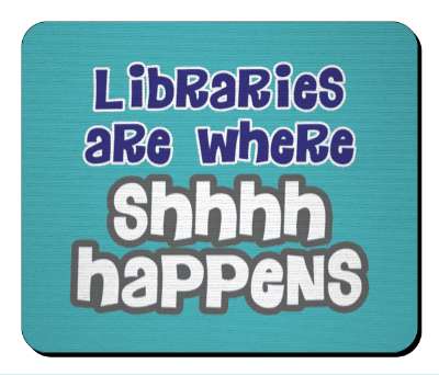 libraries are where shhhh happens funny stickers, magnet