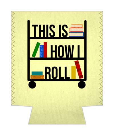library book cart this is how i roll stickers, magnet