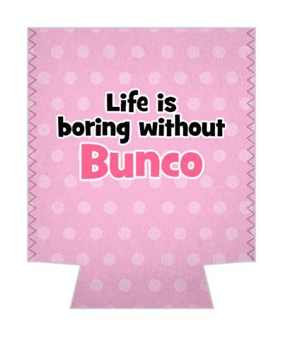 life is boring without bunco pink polka dots stickers, magnet