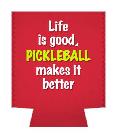 life is good pickleball makes it better red stickers, magnet