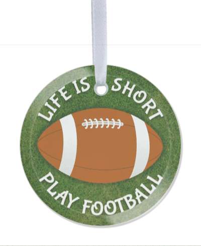 life is short play football grass sports ball stickers, magnet