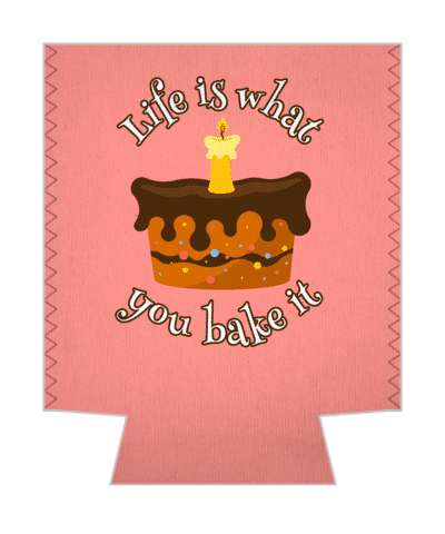life is what you bake it cake candle pun stickers, magnet