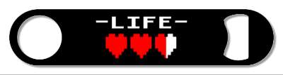 life status hearts zelda two and a half stickers, magnet