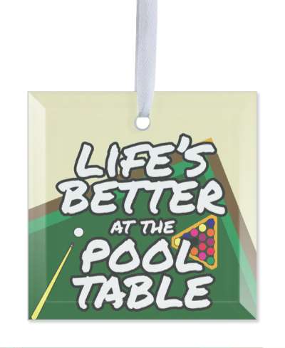 lifes better at the pool table colorful stickers, magnet