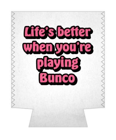 lifes better when youre playing bunco white stickers, magnet