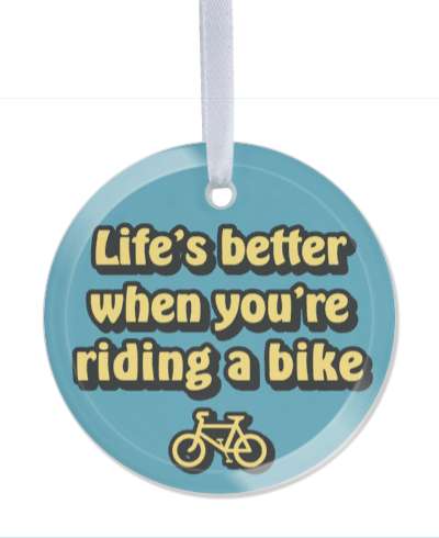 lifes better when youre riding a bike bicycle symbol stickers, magnet