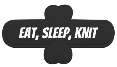 lifestyle eat sleep knit stickers, magnet