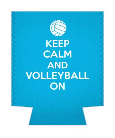 light blue parody keep calm and volleyball on stickers, magnet