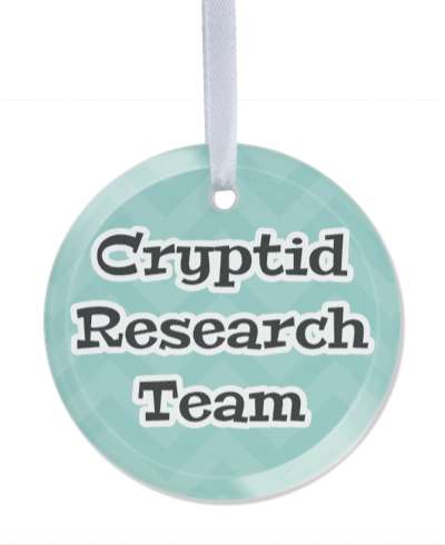 light chevron pattern cryptid research team stickers, magnet