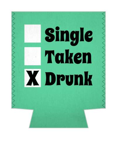 light green checklist single taken drunk stickers, magnet