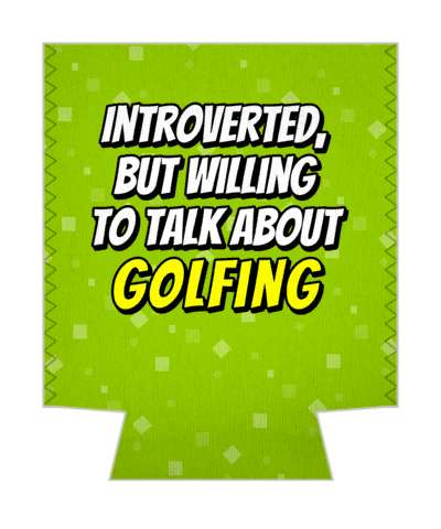 light green introverted but willing to talk about golfing stickers, magnet