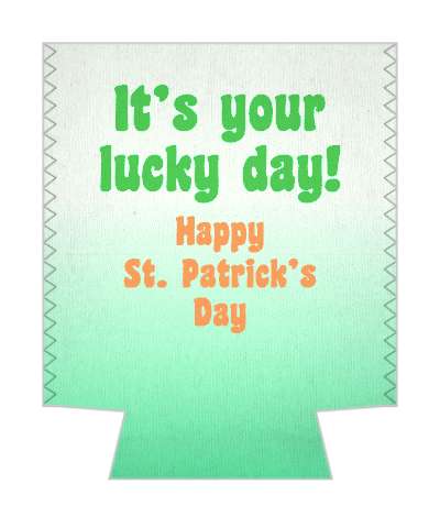 light green its your lucky day happy st patricks day stickers, magnet