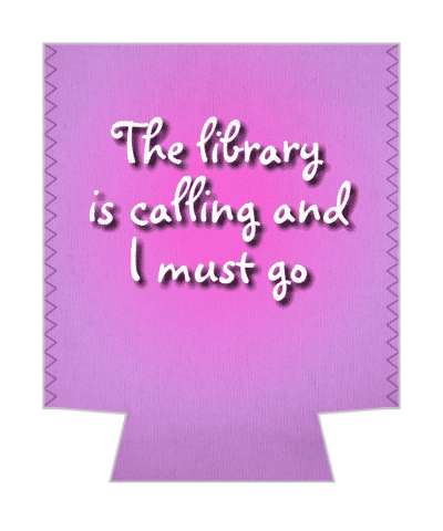 light purple the library is calling and i must go stickers, magnet