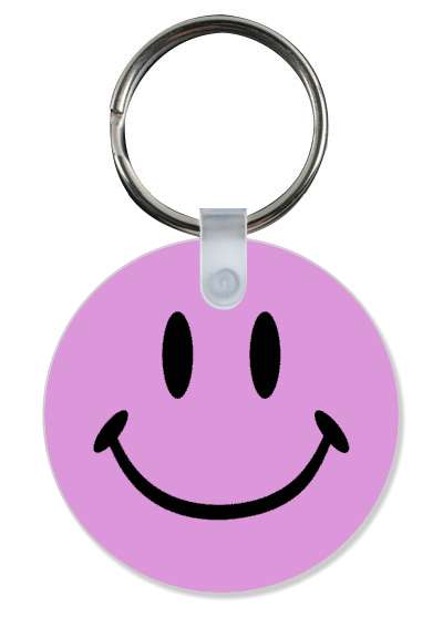 lilac joy happy smile face classic stickers, magnet