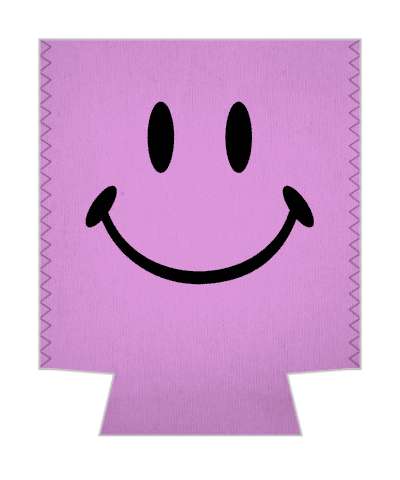 lilac smile face classic awesome fun stickers, magnet