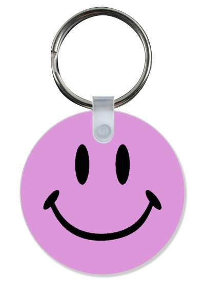 lilac smiley emoji smile face classic stickers, magnet