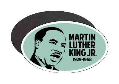 line art martin luther king jr 1929 to 1968 memorial stickers, magnet