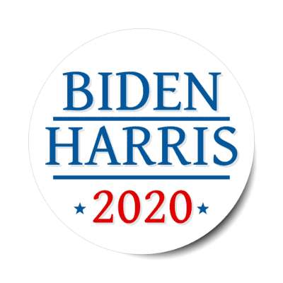 lines biden harris 2020 white sticker