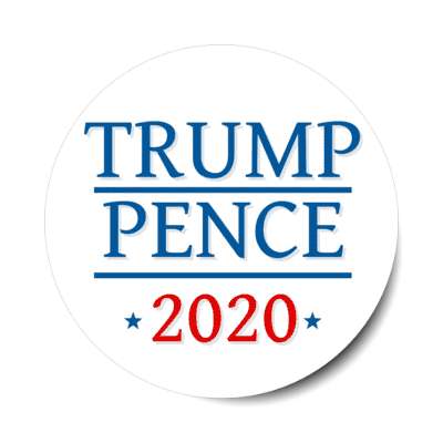 lines trump pence 2020 white sticker