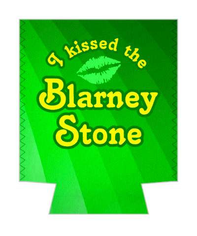 lipstick green gradient i kissed the blarney stone stickers, magnet