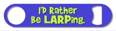 live action role play blue green id rather be larping stickers, magnet
