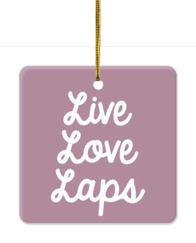 live love laps swimming fanatic cursive stickers, magnet