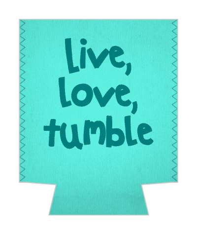 live love tumble cute gymnastics saying stickers, magnet