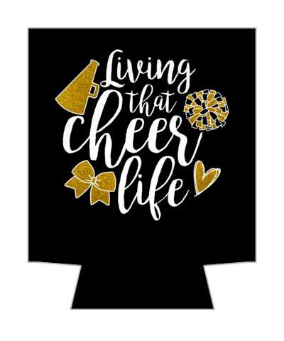 living that cheer life ribbon pom pom bullhorn heart stickers, magnet