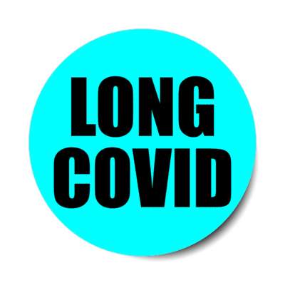 long covid aqua stickers, magnet