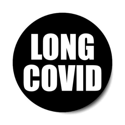 long covid black stickers, magnet