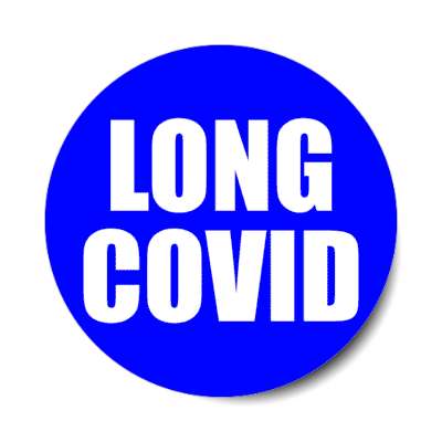 long covid blue stickers, magnet
