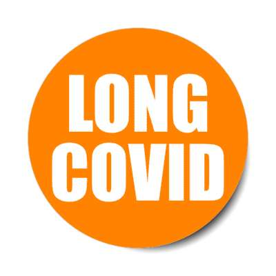 long covid orange stickers, magnet