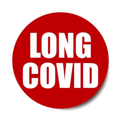 long covid red stickers, magnet