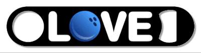 love black white blue bowling ball stickers, magnet