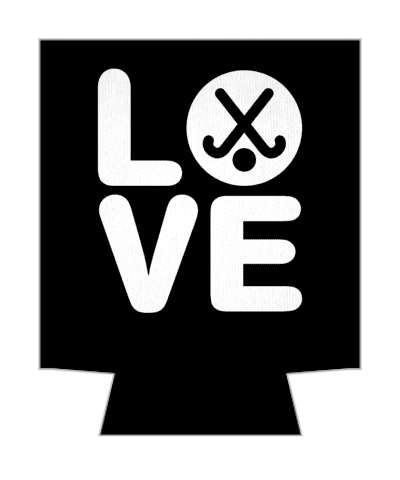 love black white crossed sticks and ball stickers, magnet