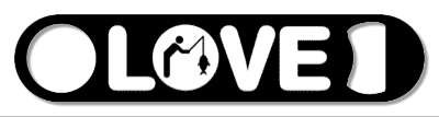love black white fishing silhouette fish fisher stickers, magnet
