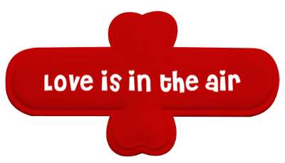 love is in the air valentine stickers, magnet