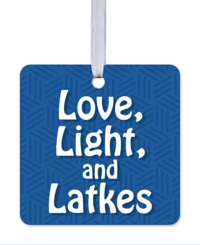 love light and latkes cute funny saying stickers, magnet