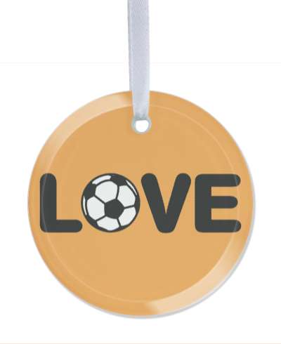 love orange black soccer soccerball stickers, magnet