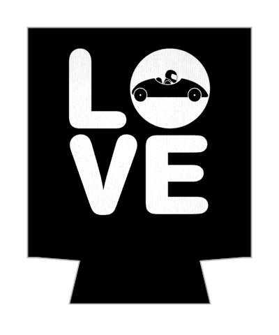 love quadrant diy soapbox derby car racing stickers, magnet