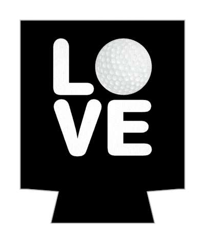love quadrant golfball golf lover golfing stickers, magnet