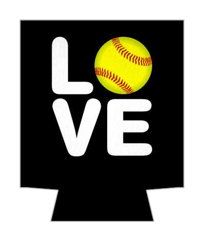 love quadrant softball ball cute stickers, magnet