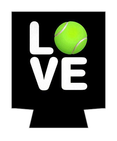 love quadrant tennis tennisball black white stickers, magnet