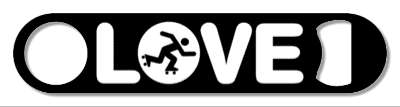 love rollerblading silhouette white black stickers, magnet