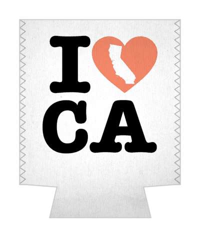 love state i heart california ca stickers, magnet